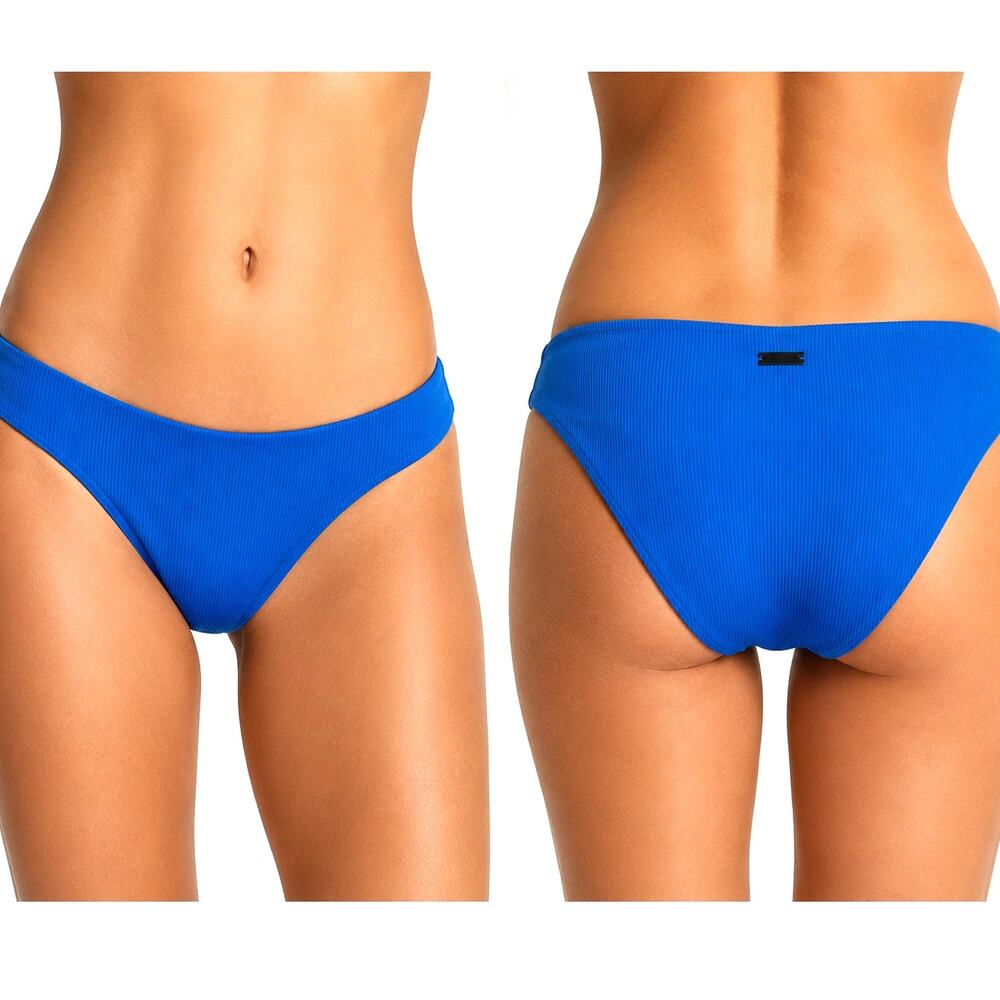 Vetchy Women's Blue Ribbed Laguna Bikini Bottom Size Medium